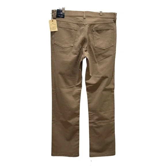 NEW Brooks Brothers Richmond 5-Pocket Chino Pants Mens 34x30 Tan Straight $148